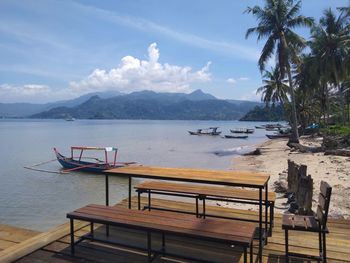 Scenic view of sea against sky