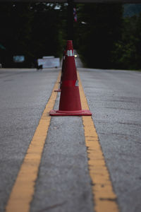 Surface level of road marking on street