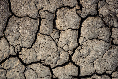 Full frame shot of cracked field