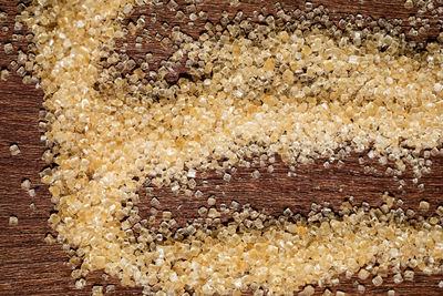 High angle view of bread on table