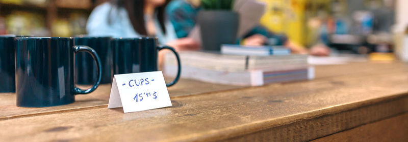 Close-up of objects on table