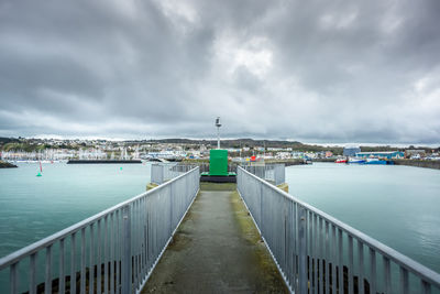 Pier over sea against sky