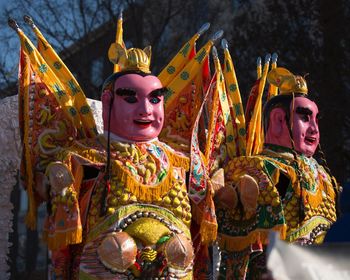 Portrait of man wearing mask outdoors