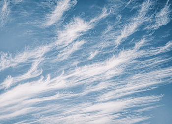 Low angle view of clouds in sky