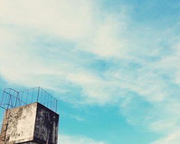 Low angle view of built structure against sky