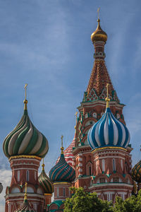 Low angle view of traditional building against sky