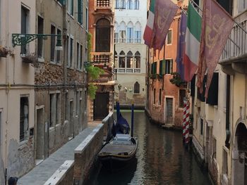 Canal amidst buildings in city