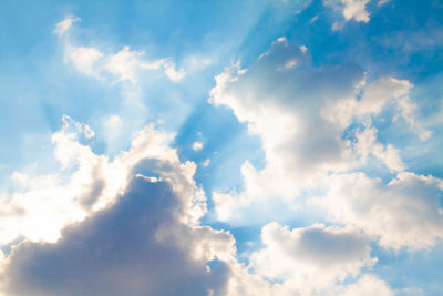 Low angle view of clouds in sky