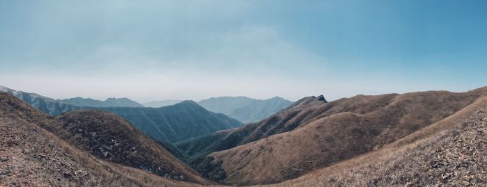 Scenic view of arid landscape against sky