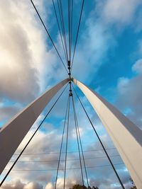 Low angle view of bridge against sky