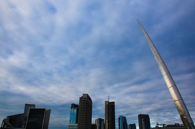 Low angle view of buildings against sky