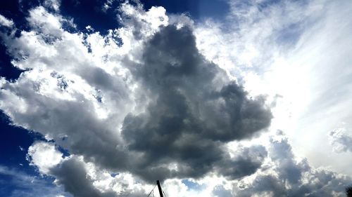 Low angle view of cloudy sky