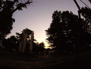 View of trees at sunset