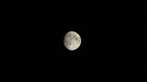 Low angle view of moon in sky