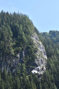 Scenic view of mountains against clear sky