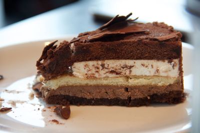 Close-up of cake in plate