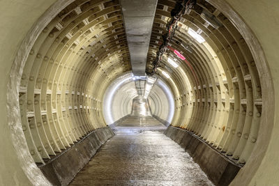 View of empty tunnel