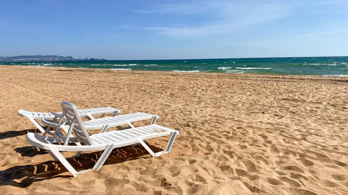 Empty summer beach with sand