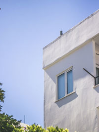 Low angle view of building against clear sky