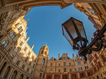 Low angle view of buildings against sky