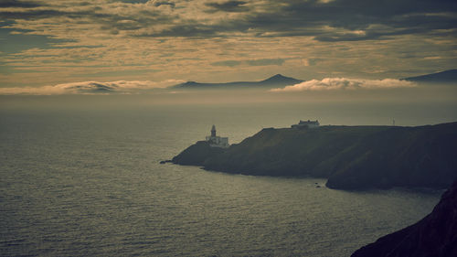 Baily lighthouse, howth head in county dublin, ireland