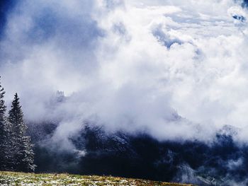 Scenic view of cloudscape against cloudy sky