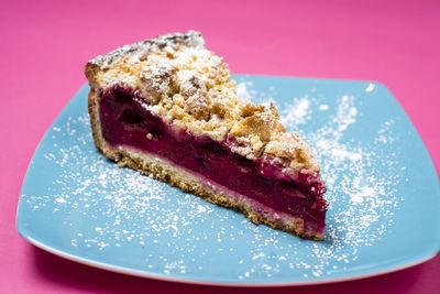 Close-up of cake in plate