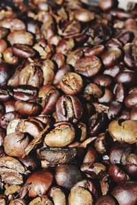 Full frame shot of roasted coffee beans