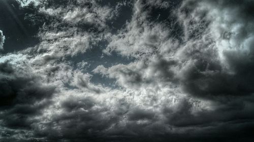 Low angle view of cloudy sky