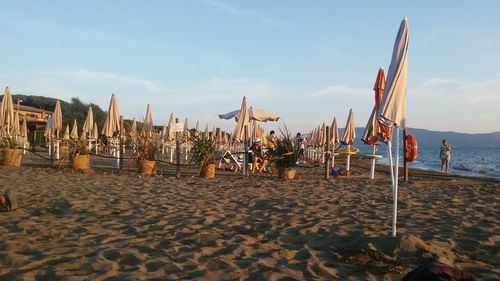 Panoramic view of beach against sky