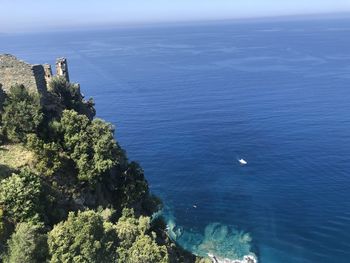 High angle view of sea