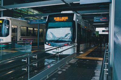 Train at railroad station