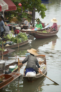 View of a floating market