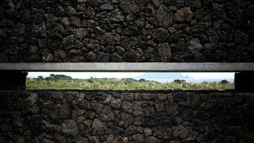 Close-up of stone wall