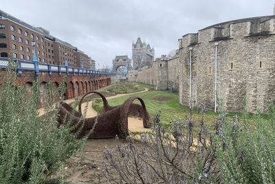 View of old ruins against sky