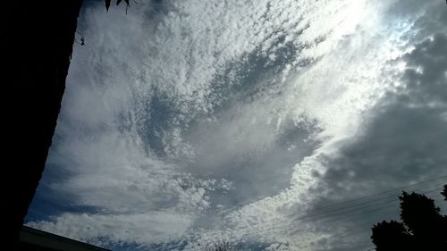 Low angle view of clouds in sky