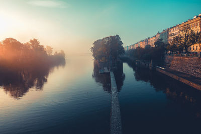 Scenic view of river against sky