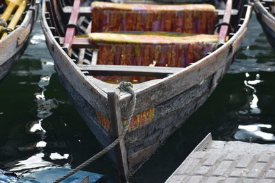 Row of boats at canal