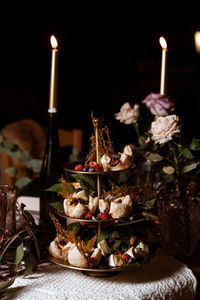Close-up of food on table