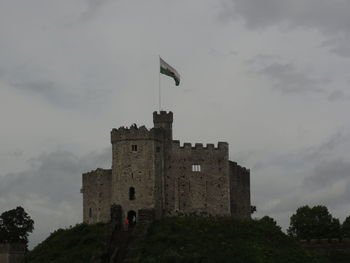 Low angle view of castle against sky