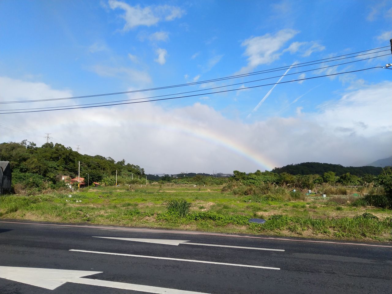 SCENIC VIEW OF RAINBOW AGAINST SKY