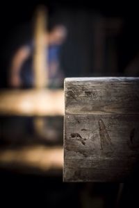 Close-up of wooden plank