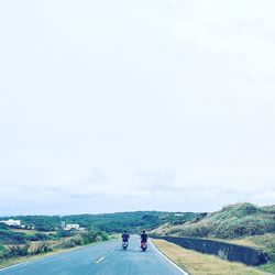 View of people on road