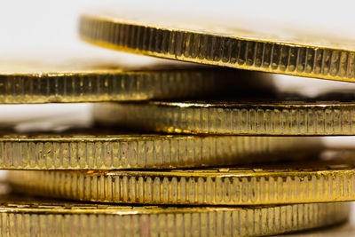 Close-up of bitcoins
