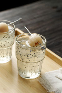 Close-up of drink on table