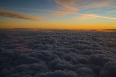 Scenic view of cloudscape against sky during sunset