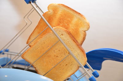 Close-up of bread in plate