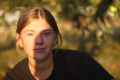 Portrait of young woman