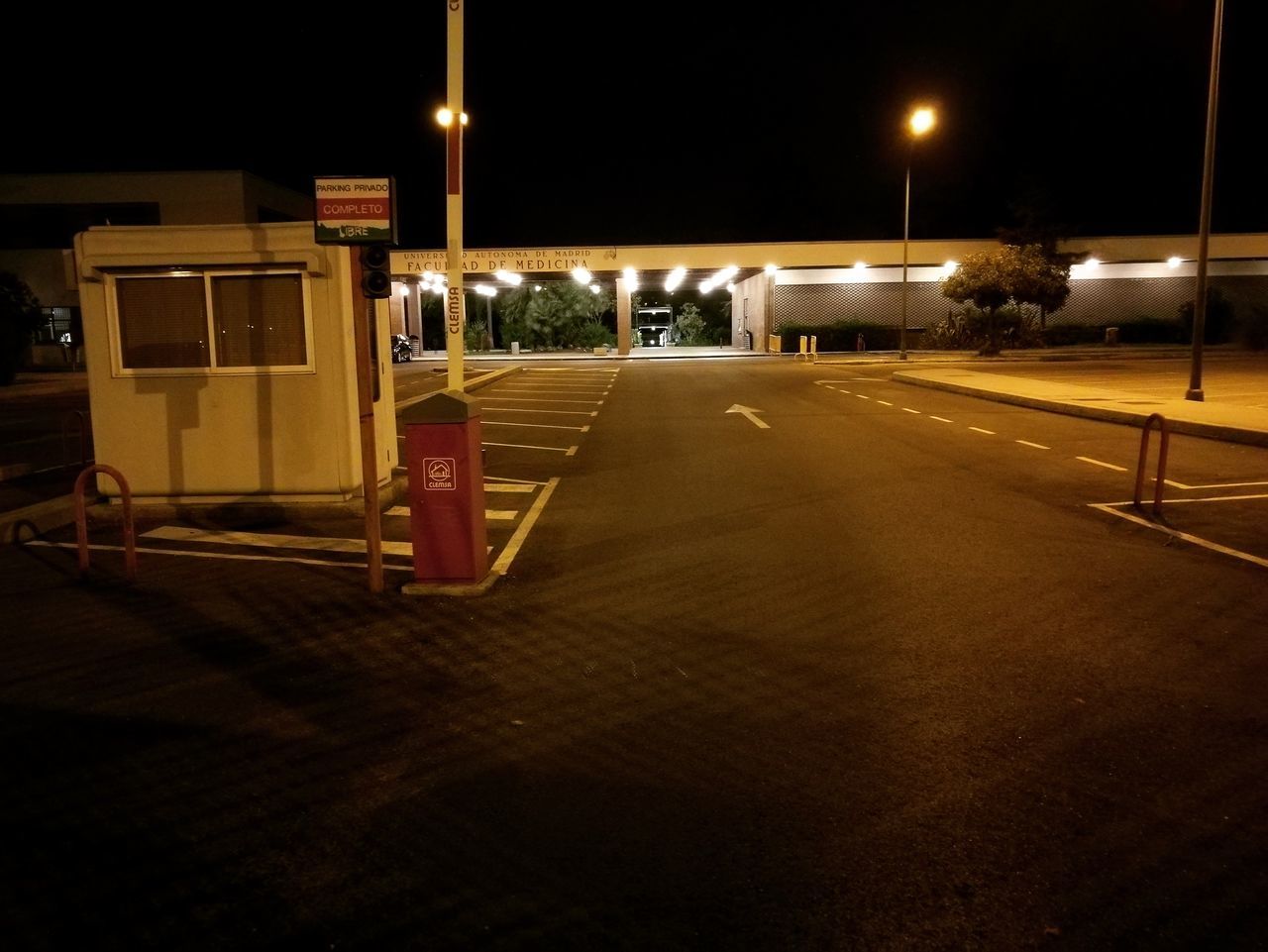 night, road, illuminated, empty, street, street light, long, building exterior, outdoors, the way forward, tranquility, tranquil scene, surface level, no people