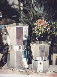 Close-up of coffee on table at home